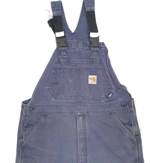 Mens Navy Carhartt FR Double Knee Dungaree Trousers