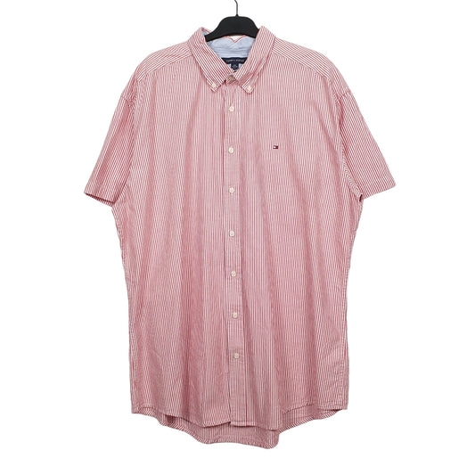Mens Red Tommy Hilfiger Short Sleeve Shirt