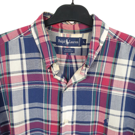 Mens Blue Ralph Lauren Long Sleeve Shirt