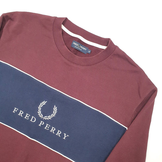 Fred Perry Crewneck M Burgundy