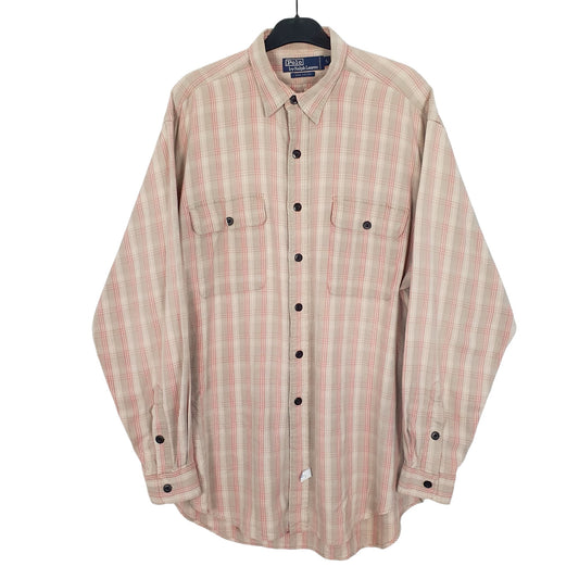 Ralph Lauren Long Sleeve Regular Fit Check Shirt Beige