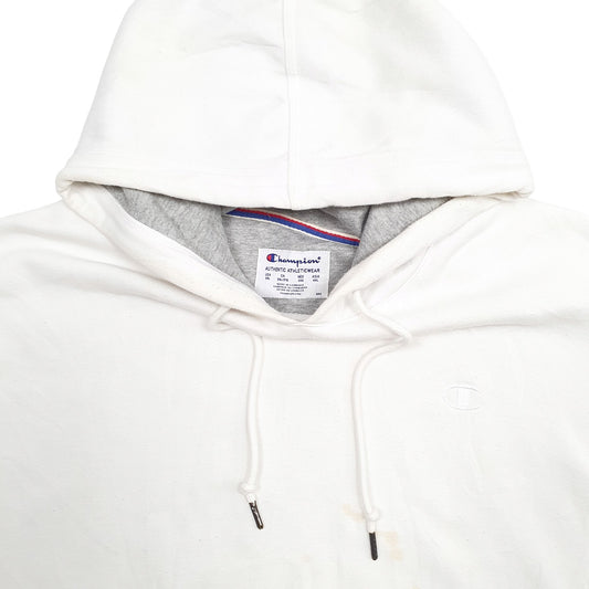 Mens White Champion Hoodie Jumper