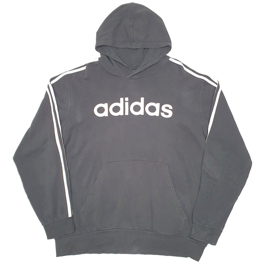 Mens Black Adidas Hoodie Jumper