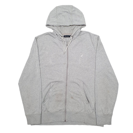 Mens Grey Nautica Full Zip Jumper