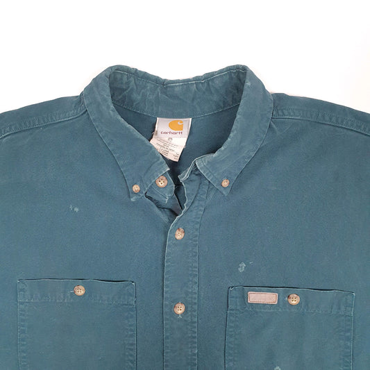 Mens Green Carhartt Vintage 2002 Shacket Long Sleeve Shirt