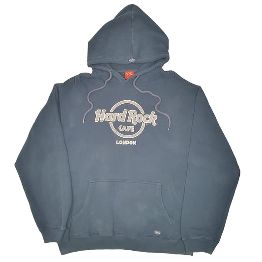 Mens Navy Hard Rock Cafe London Hoodie Jumper