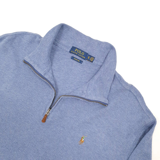 Polo Ralph Lauren Estate Rib Quarter Zip XL Blue