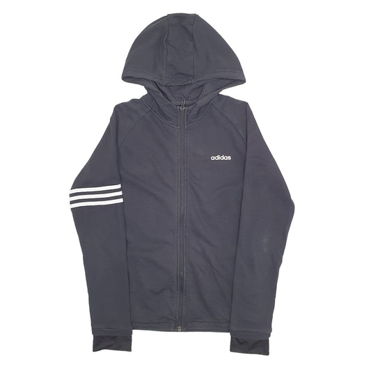 Mens Black Adidas Full Zip Jumper