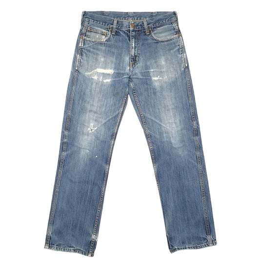 Mens Blue Carhartt Western Straight Casual JeansW29 L30