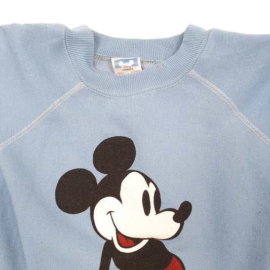 Mens Blue Disney Mickey Mouse Vintage 1990s Crewneck Jumper