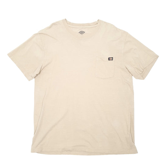 Mens Beige Dickies Pocket Work Wear Short Sleeve T Shirt