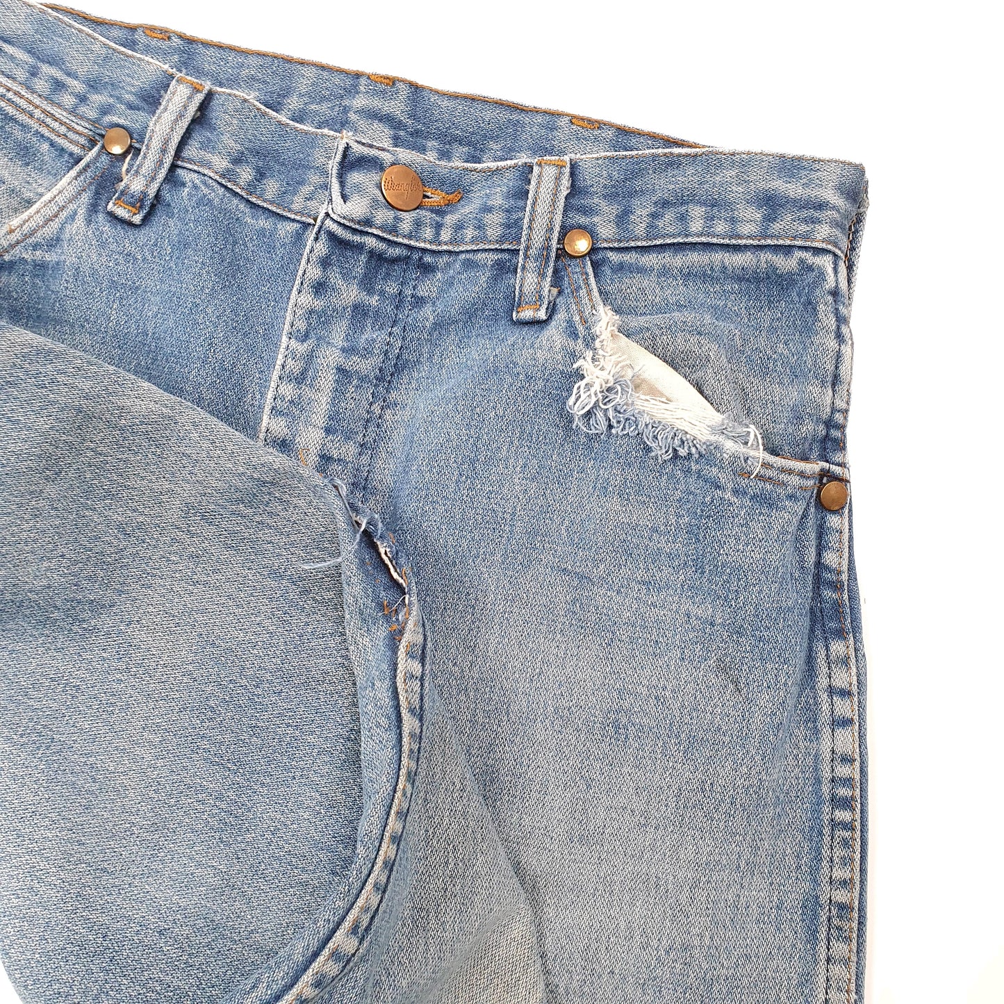 Wrangler High Rise Regular Fit USA Made Jeans UK10 Blue