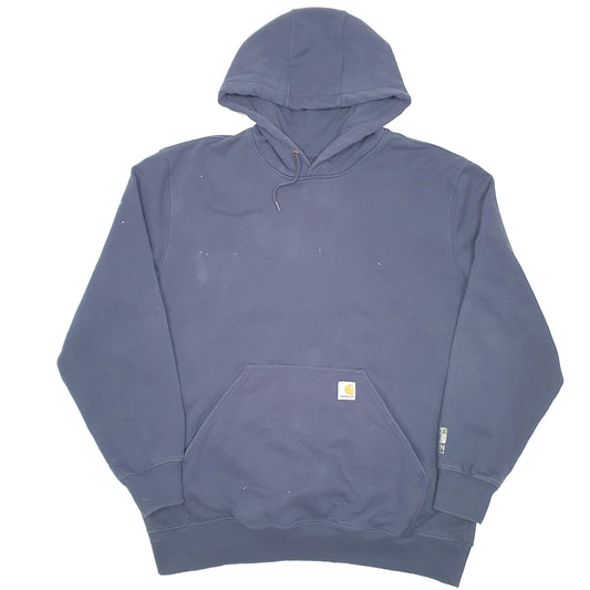 Mens Navy Carhartt Rain Defender Hoodie Jumper