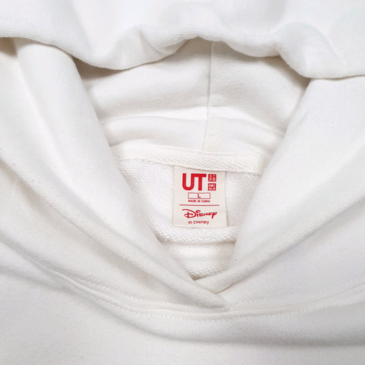 Mens White Disney Uniqlo Mickey Mouse Full Zip Jumper