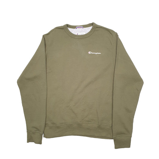 Mens Green Champion Crewneck Jumper