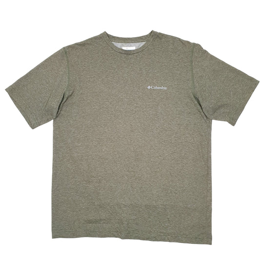 Mens Khaki Columbia Sportswear Blend Active Omni Wick Short Sleeve T Shirt