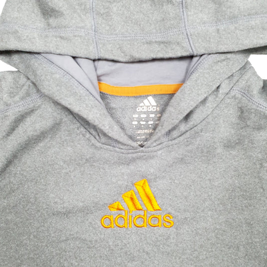 Mens Grey Adidas Hoodie Jumper