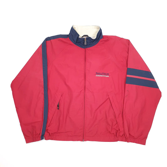 Mens Nautica Competition Spellout Windbreaker Red