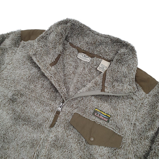 L.L.Bean Quarter Zip Fleece S Khaki
