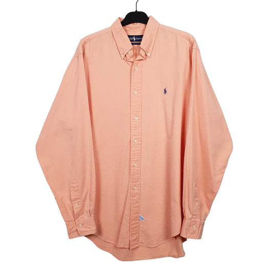Mens Peach Ralph Lauren Long Sleeve Shirt