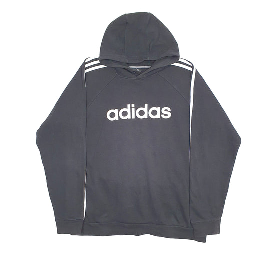 Mens Black Adidas Hoodie Jumper