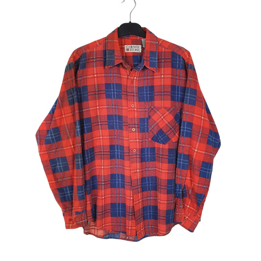 Corner Stone Flannel Shacket Long Sleeve Regular Fit Check Shirt Red