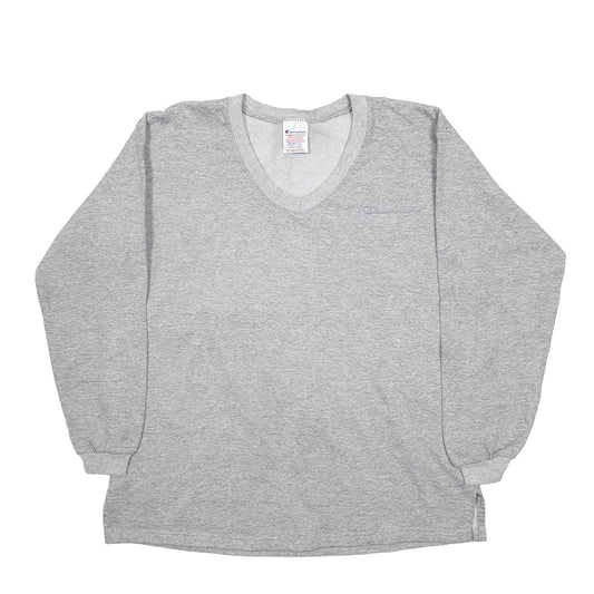 Mens Grey Champion Crewneck Jumper
