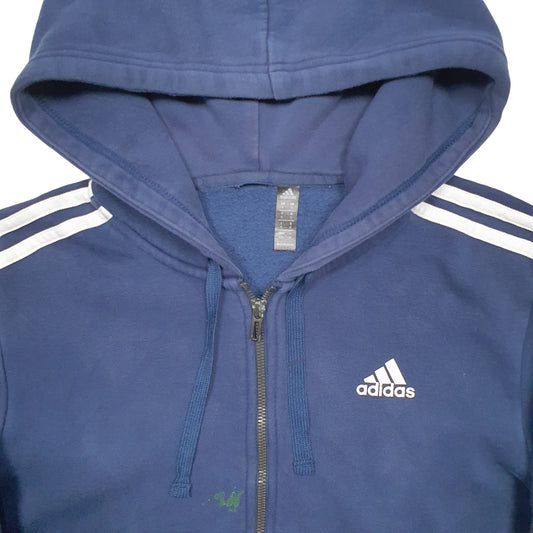 Mens Blue Adidas Full Zip Jumper