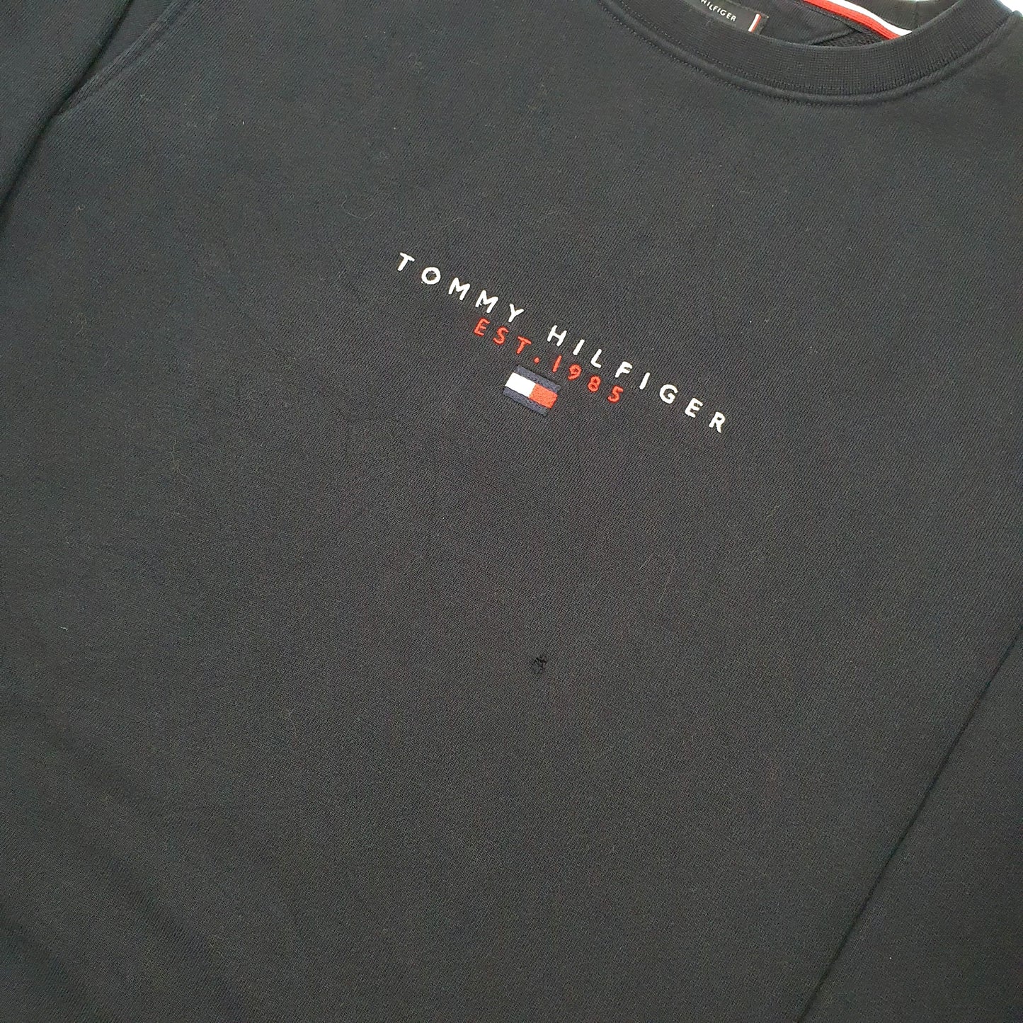 Tommy Hilfiger Spellout Crewneck M Navy