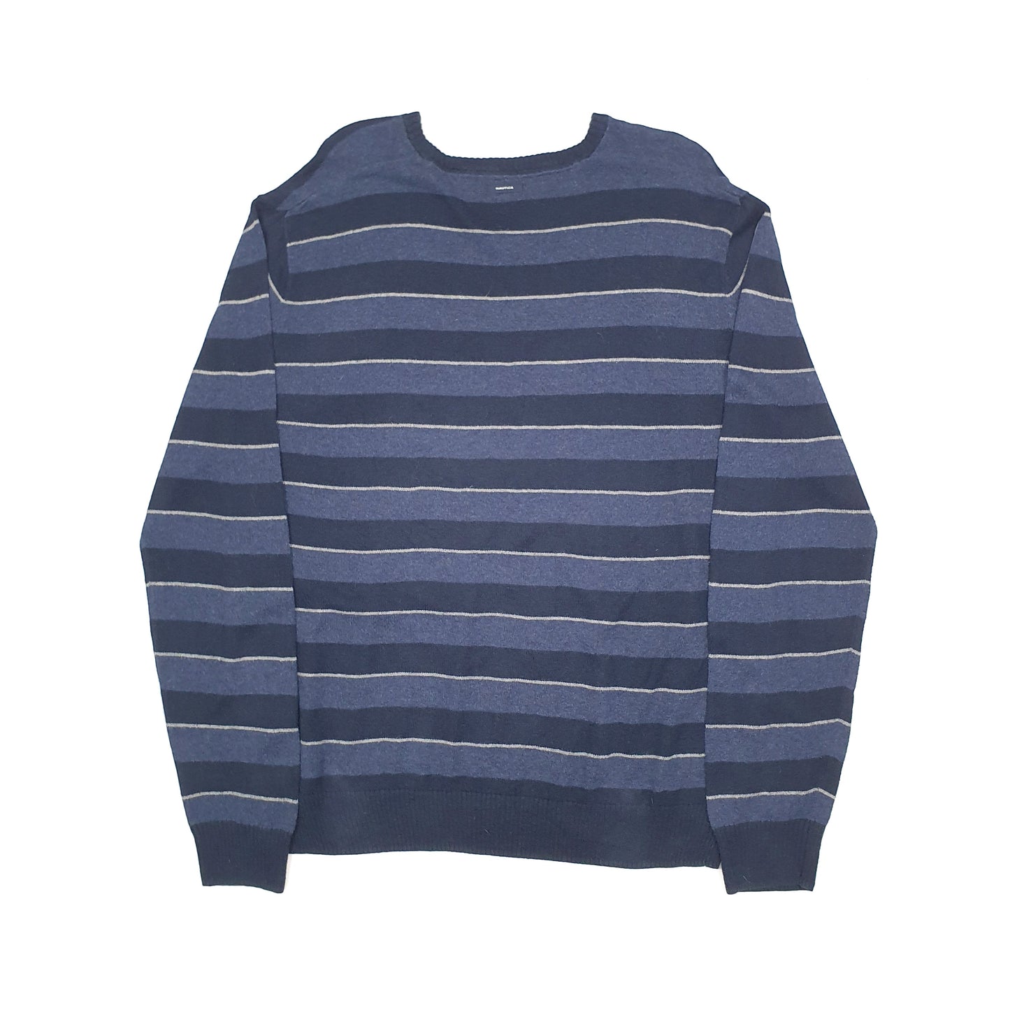Nautica Striped V Neck L Navy