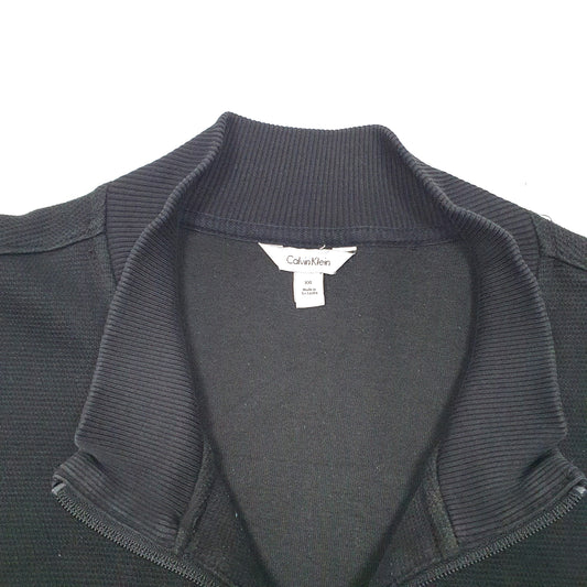 Mens Black Calvin Klein Full Zip Jumper