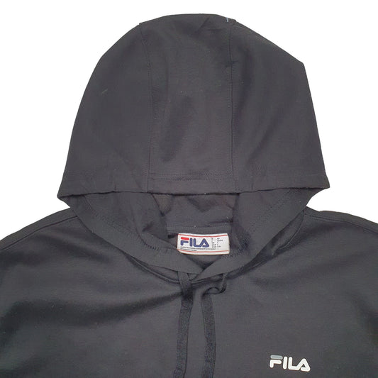 Mens Black Fila Hoodie Jumper