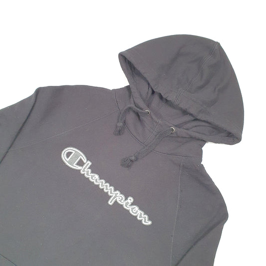 Champion Spellout Hoodie S Black