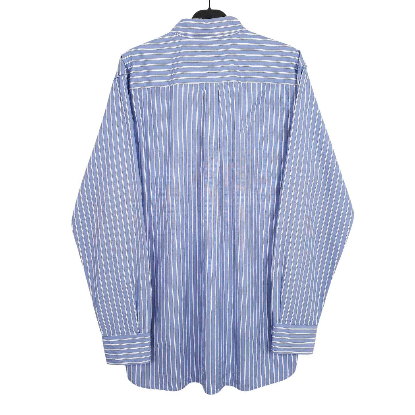 Tommy Hilfiger Long Sleeve Custom Fit Pinstripe Shirt Blue