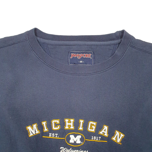 Mens Navy Jansport Michigan Wolverines Crewneck Jumper