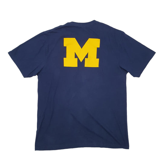 Adidas University of Michigan Short Sleeve T Shirt Navy