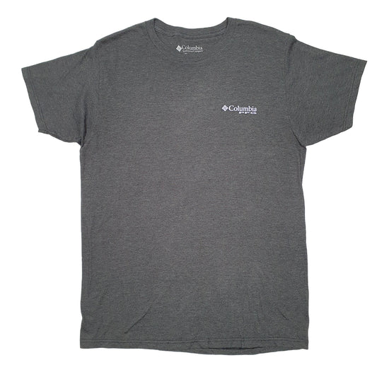 Mens Grey Columbia Sportswear Performance Fishing Gear PFG Short Sleeve T Shirt
