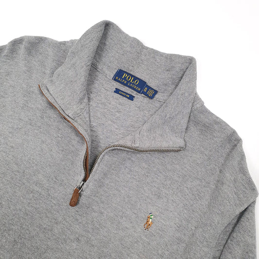 Polo Ralph Lauren Estate Rib Quarter Zip XL Grey