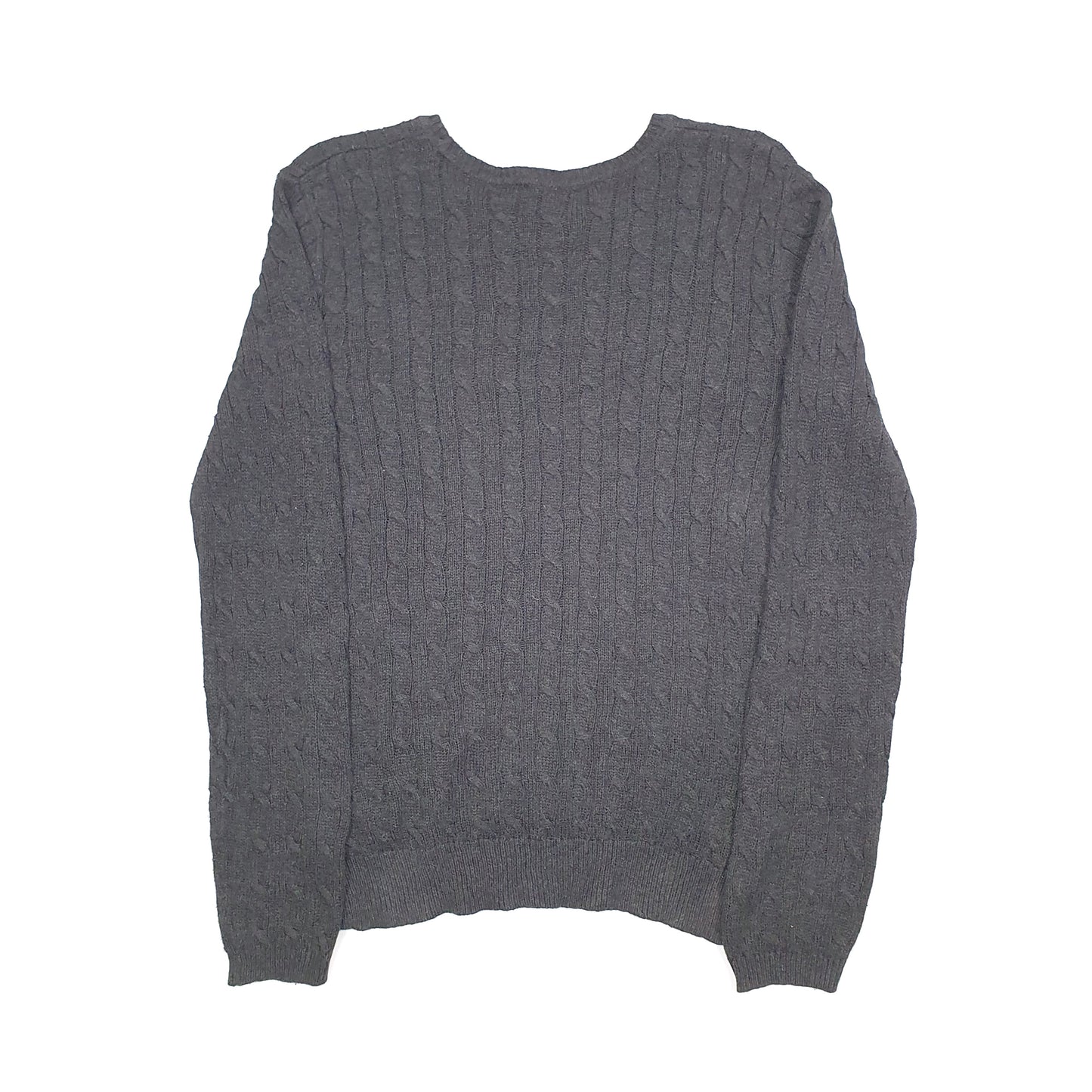 Nautica Cable Knit Crewneck S Grey