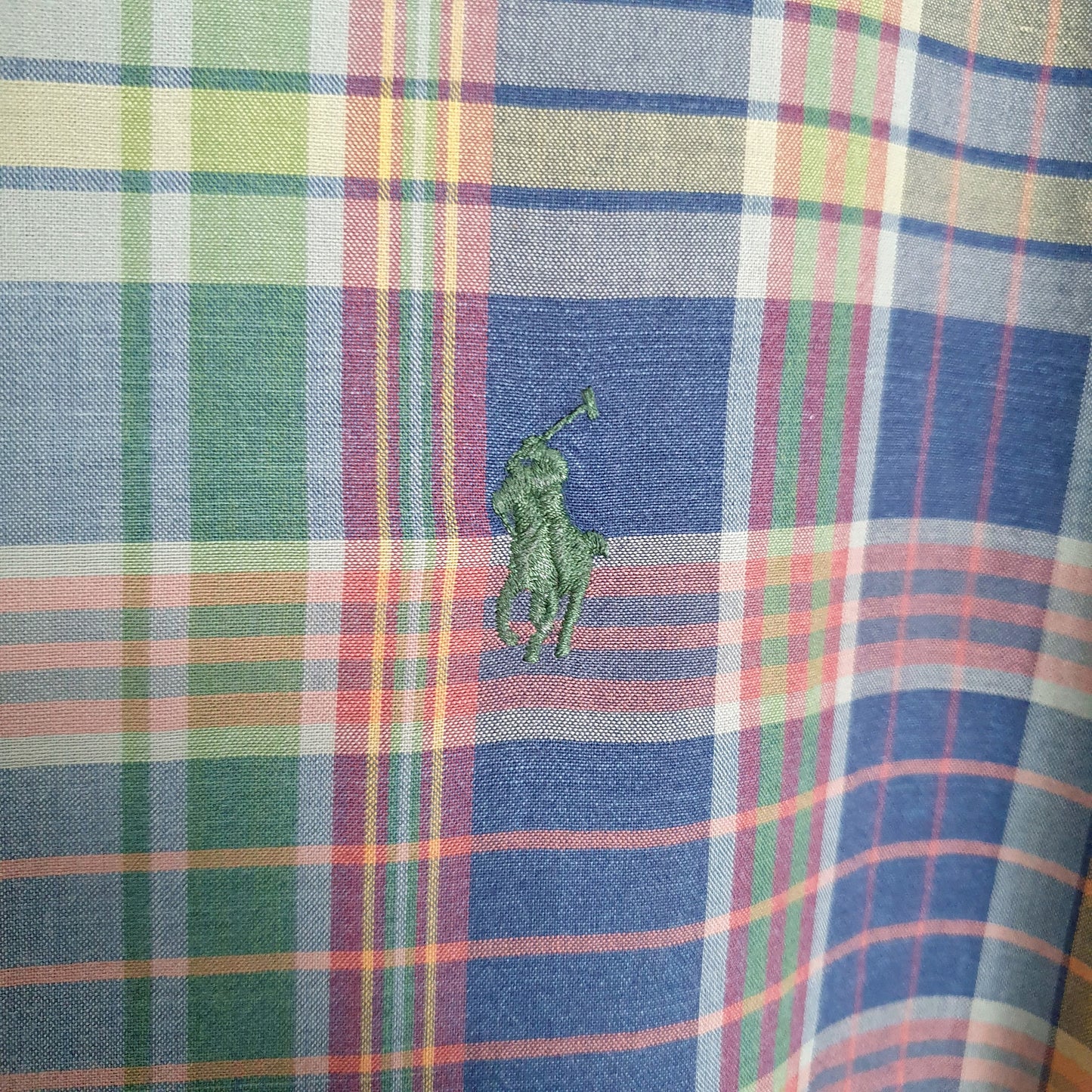 Ralph Lauren Long Sleeve Custom Fit Check Shirt Green
