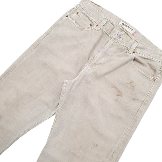 Mens Beige Levis 505 JeansW38 L32