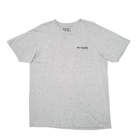 Mens Grey Columbia Sportswear Performance Fishing Gear PFG Short Sleeve T Shirt