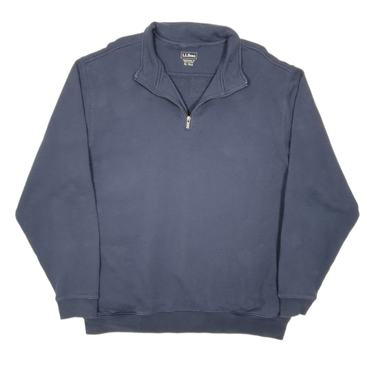 Mens Navy L.L.Bean Quarter Zip Jumper
