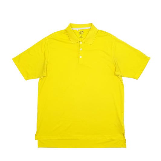 Adidas Short Sleeve Polyester Polo Shirt Yellow