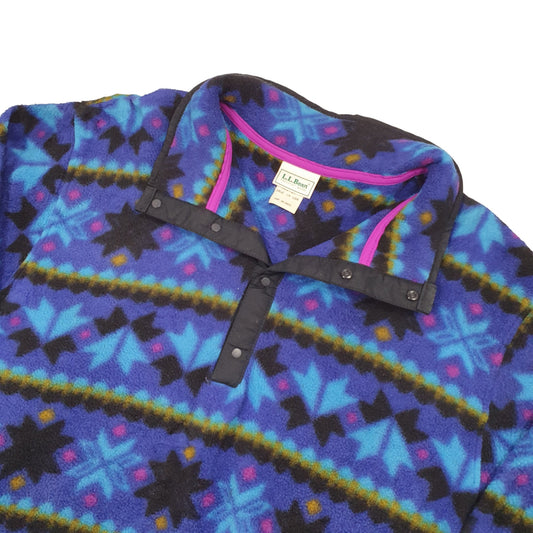 L.L.Bean Quarter Zip Fleece L Purple