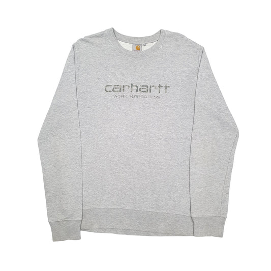 Carhartt Work In Progress Spellout Crewneck M Grey