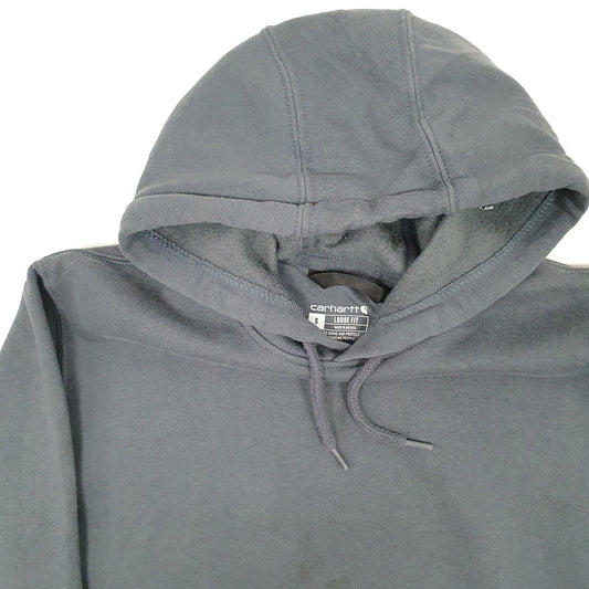 Mens Blue Carhartt Workwear Hoodie Jumper