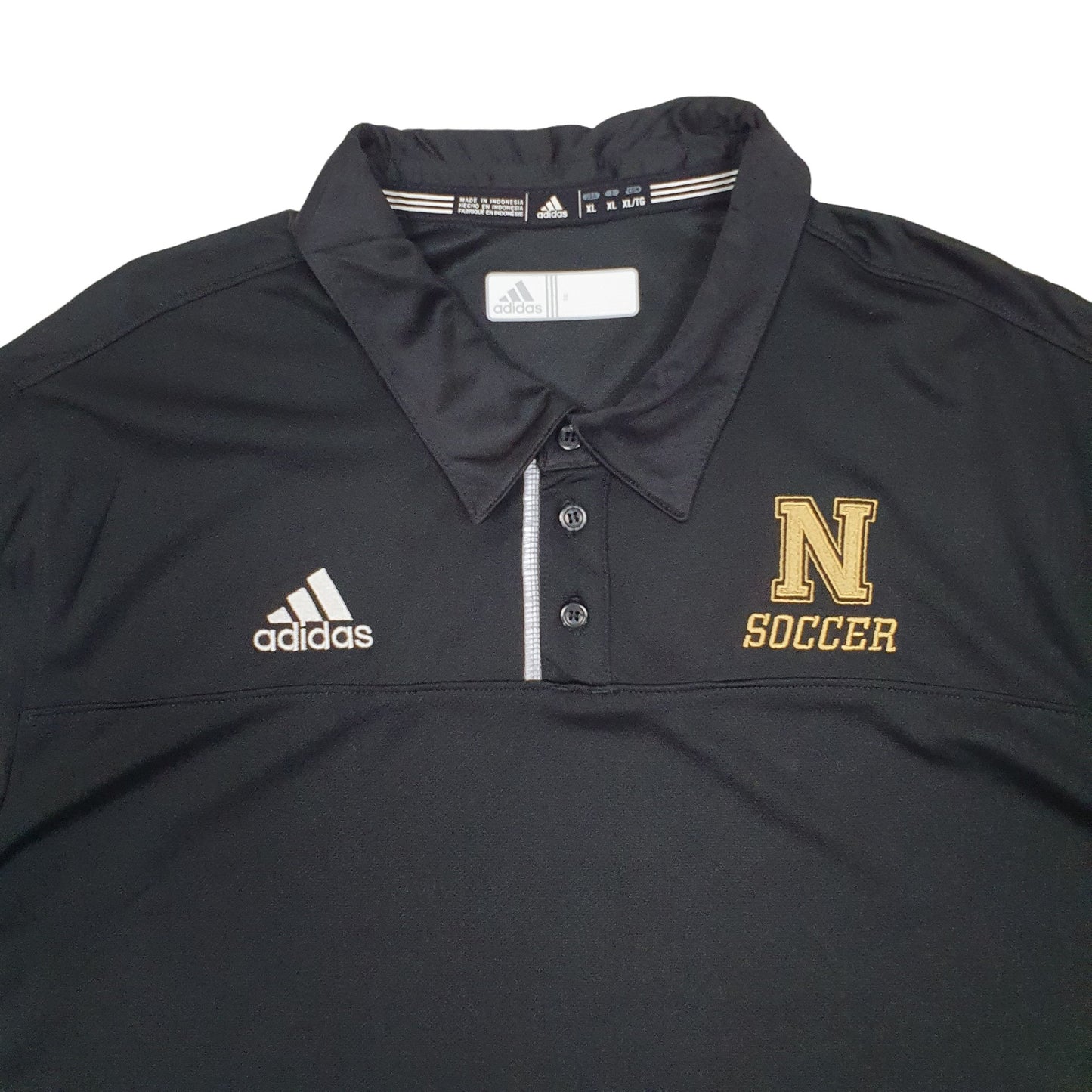 Adidas N Soccer Climacool Short Sleeve Polyester Polo Shirt Black