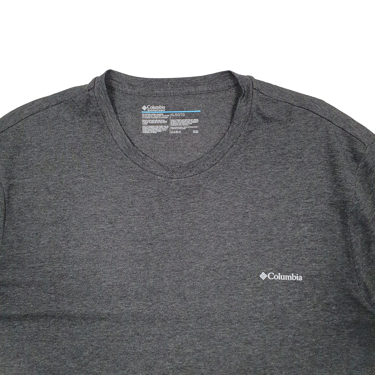 Mens Grey Columbia Sportswear Performance Short Sleeve T Shirt