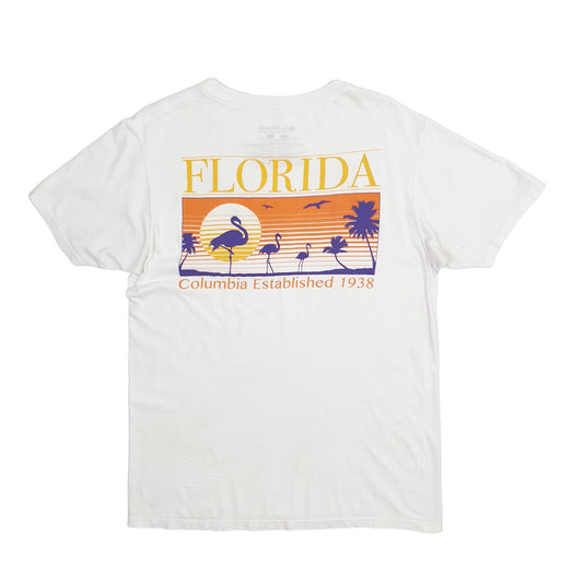 Mens White Columbia Sportswear Short Sleeve T Shirt